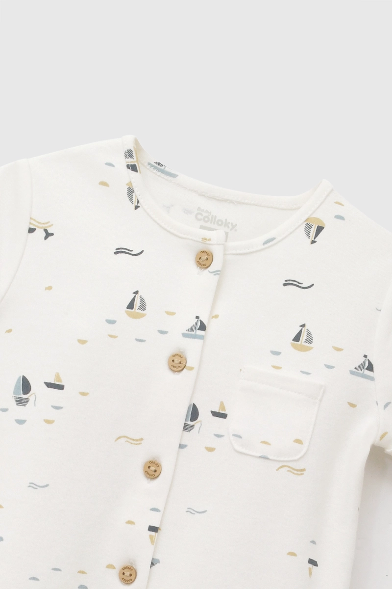 ENTERO NAVY CREMA NIÑO 0-3M A 9-12M COLLOKY - 4