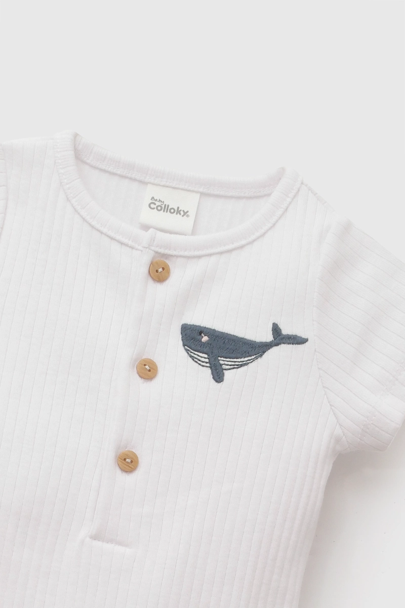 CONJUNTO NAVY RIB DENIM NIÑO RN A 6-9M COLLOKY - 5
