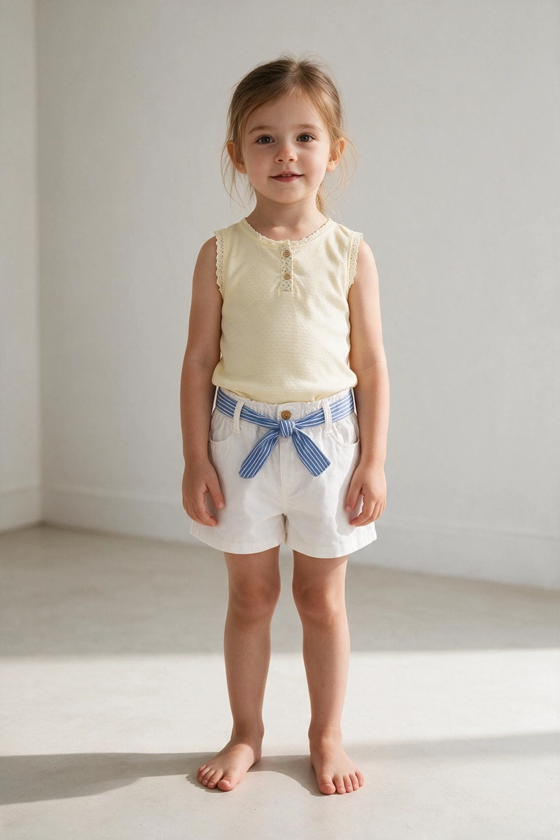 SHORT PAÑUELO CREMA NIÑA 6-9M A 4-5A COLLOKY - 2