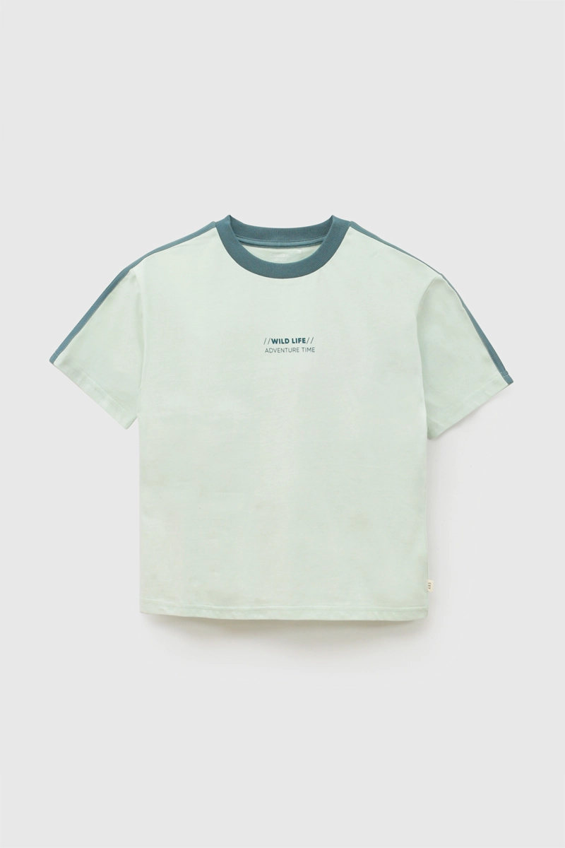POLERA 'WILD LIFE' VERDE NIÑO 3-4A A 12-13A COLLOKY - 1
