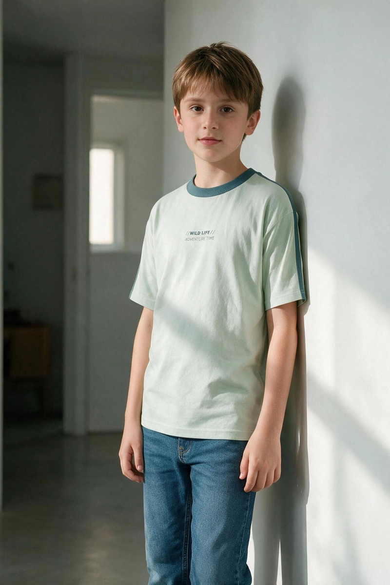 POLERA 'WILD LIFE' VERDE NIÑO 3-4A A 12-13A COLLOKY - 2