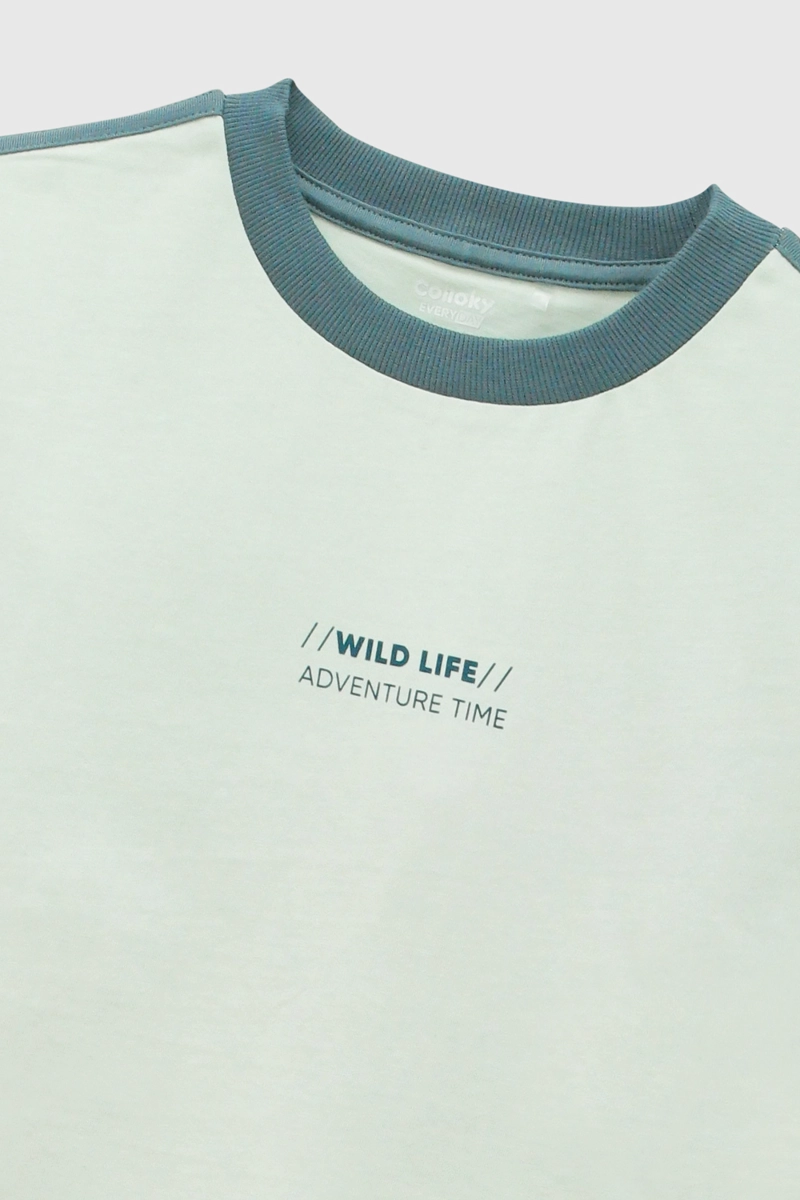 POLERA 'WILD LIFE' VERDE NIÑO 3-4A A 12-13A COLLOKY - 3