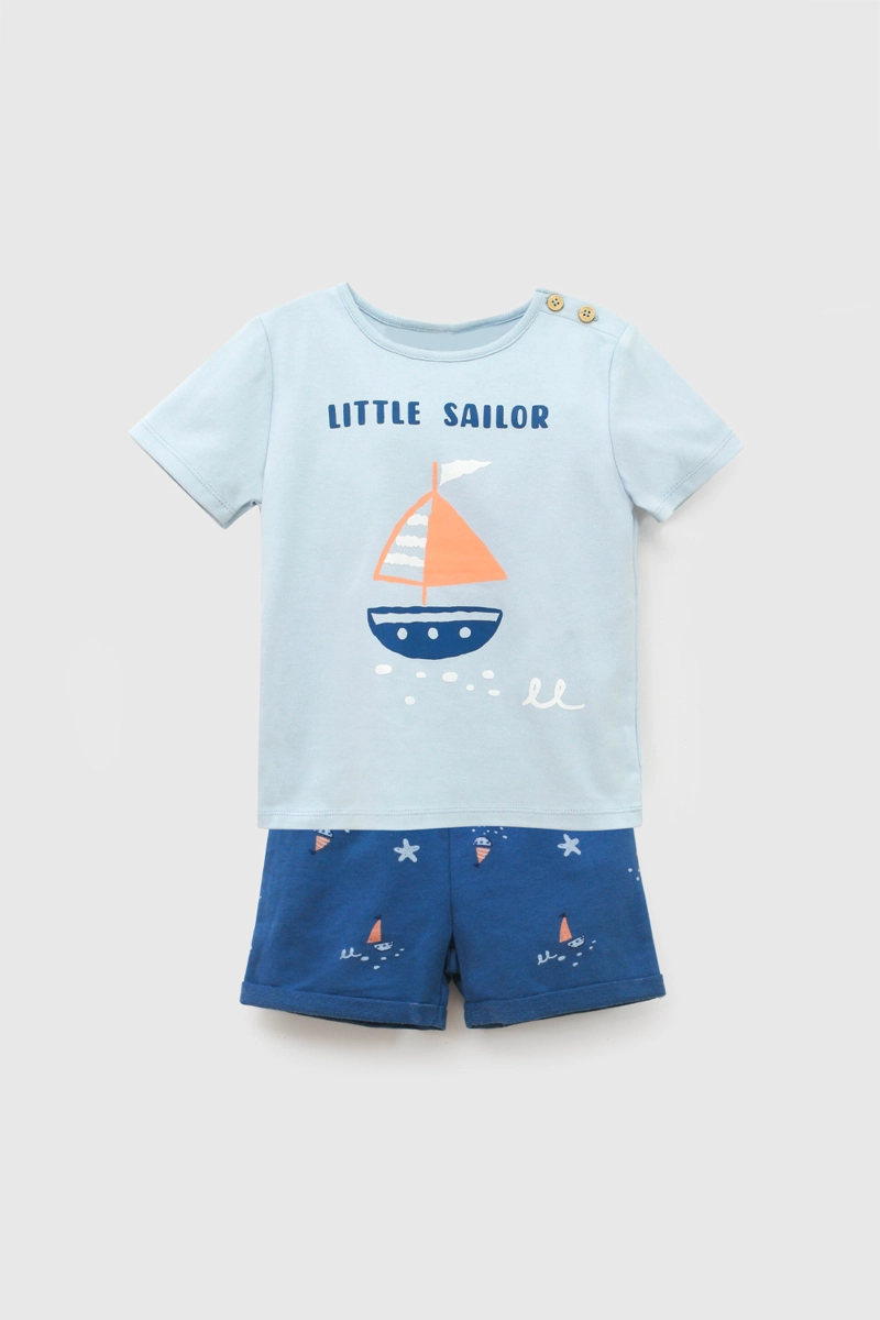 CONJUNTO VELERO CELESTE NIÑO 6/9M A 4-5A COLLOKY - 1