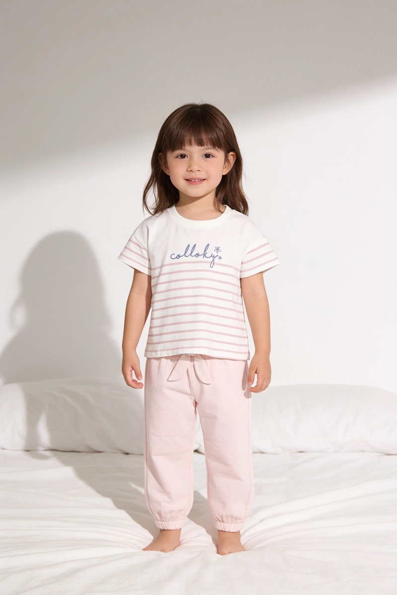 PANTALON BUZO ROSADO CLARO NIÑA 6/9M A 4-5A COLLOKY - 2