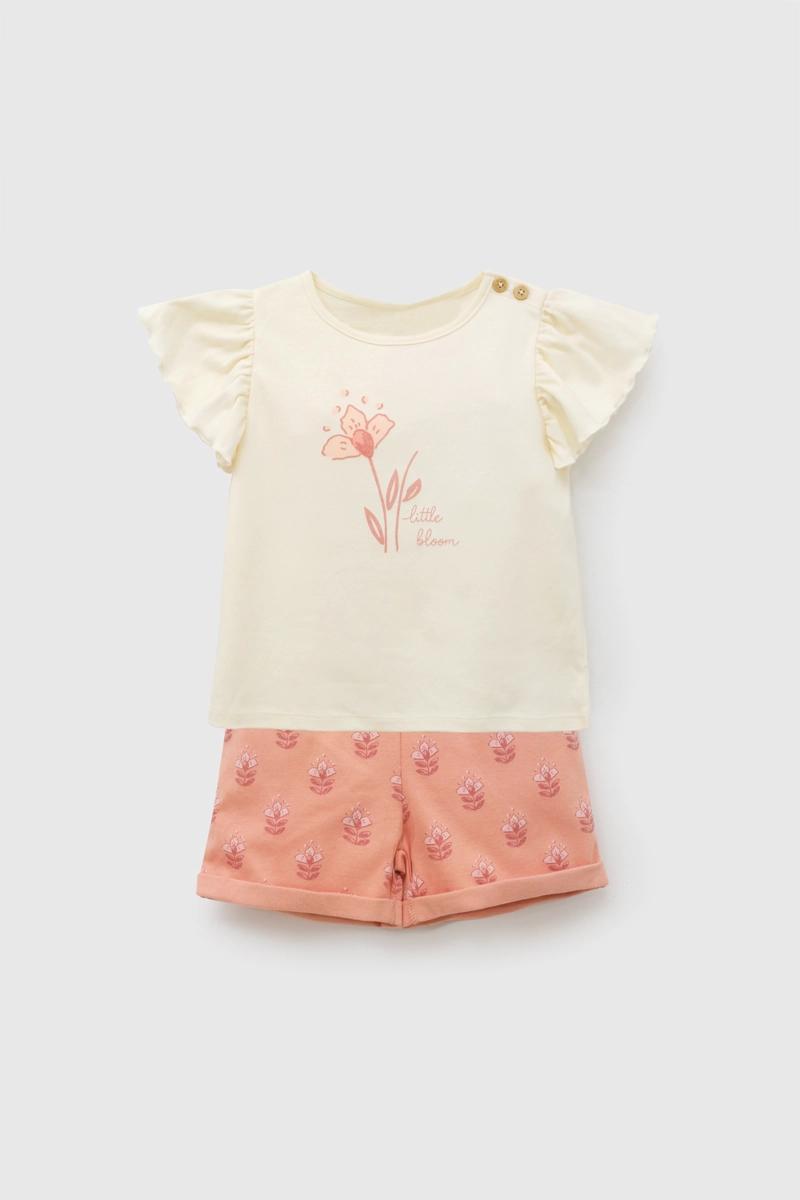 CONJUNTO FLORES ROSADO NIÑA 6/9M A 4-5A COLLOKY - 1