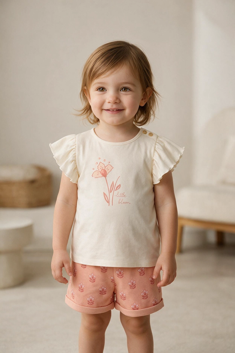 CONJUNTO FLORES ROSADO NIÑA 6/9M A 4-5A COLLOKY - 2