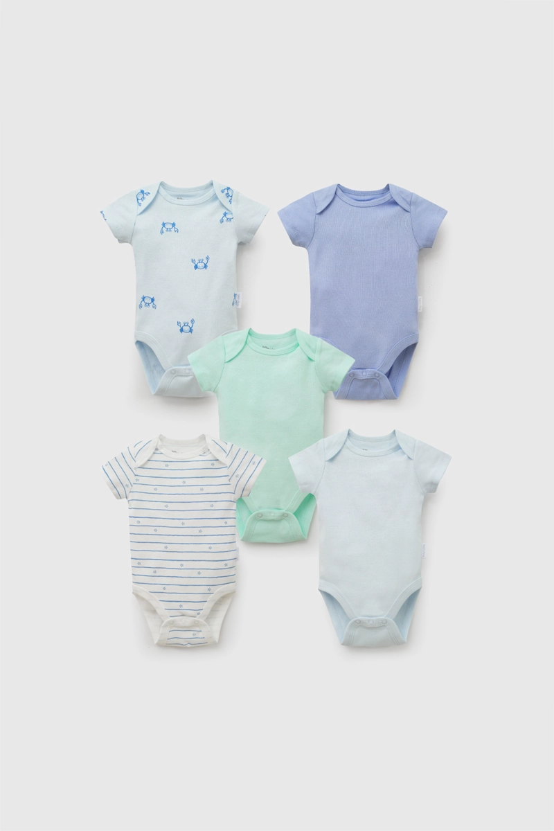 SET BODY CANGREJOS RIB CELESTE NIÑO 0/3M A 11/2-2A COLLOKY - 1