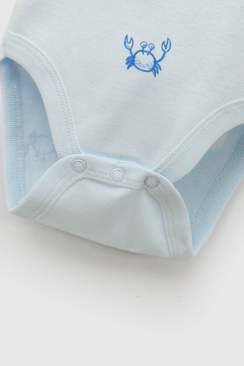 SET BODY CANGREJOS RIB CELESTE NIÑO 0/3M A 11/2-2A COLLOKY - 8