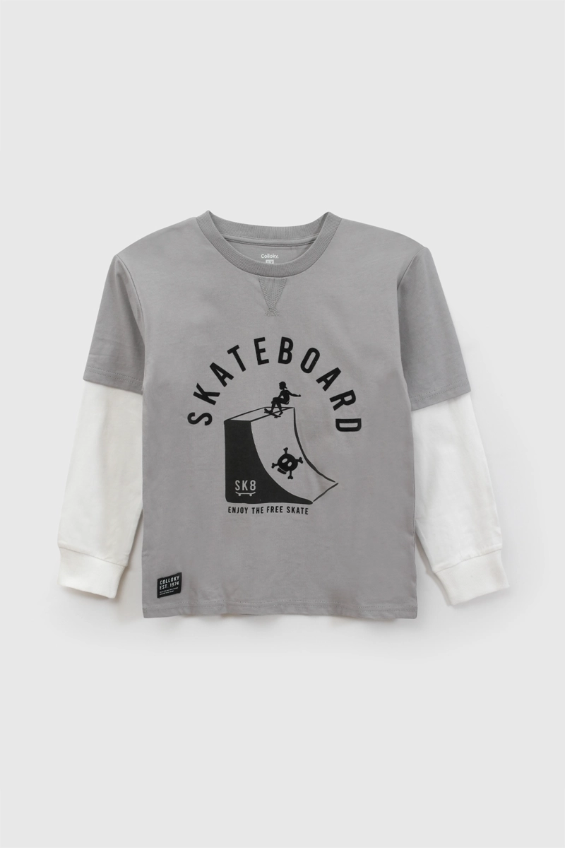 POLERA GRIS NIÑO 8119 COLLOKY - 1