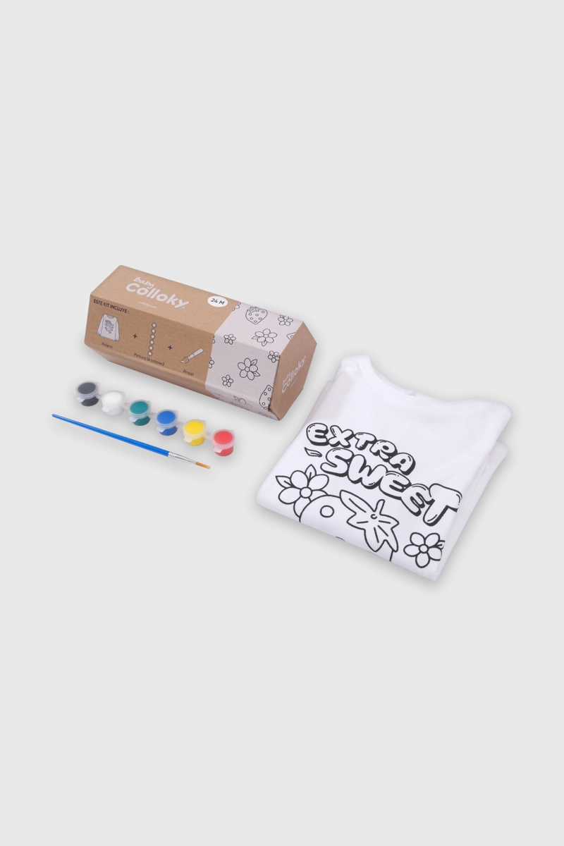KIT DE POLERA BLANCA PARA PINTAR NIÑA - 1