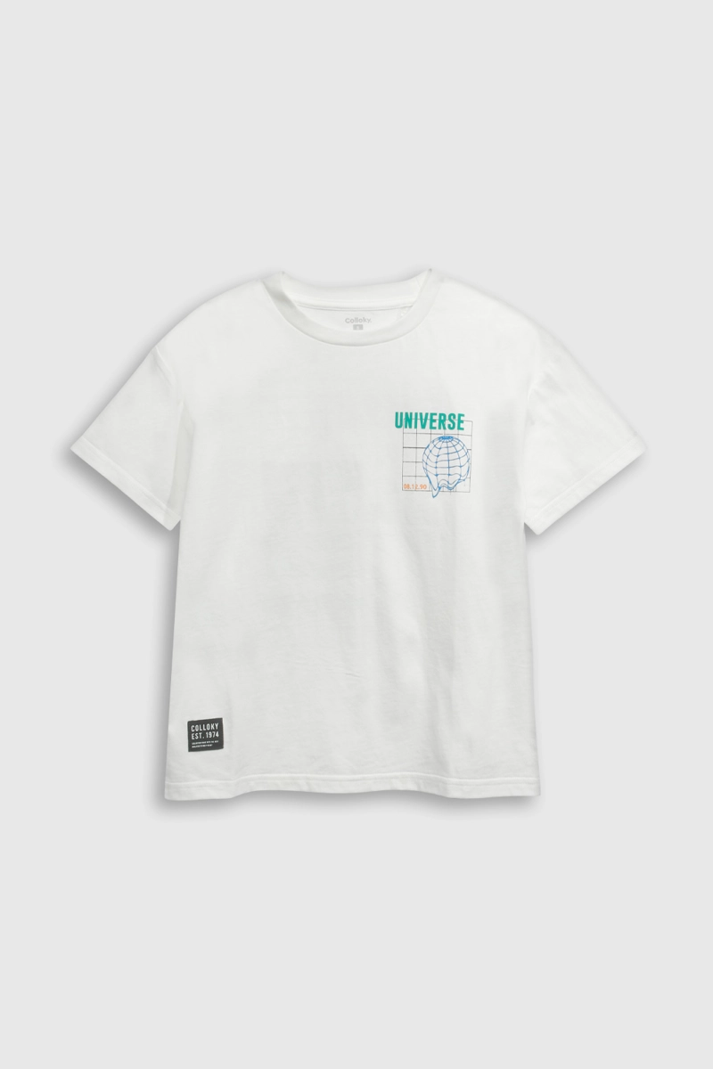 POLERA ESTAMPADA DE ALGODON HOMBRO CAIDO - 1