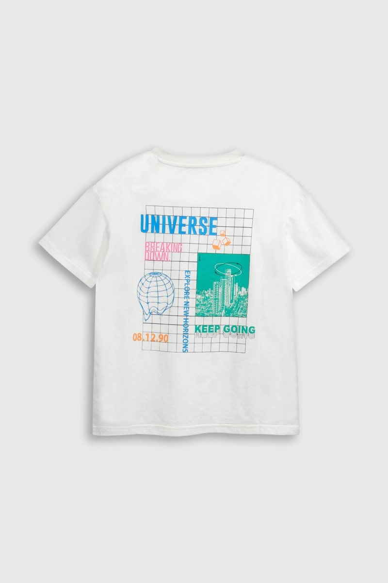 POLERA ESTAMPADA DE ALGODON HOMBRO CAIDO - 2