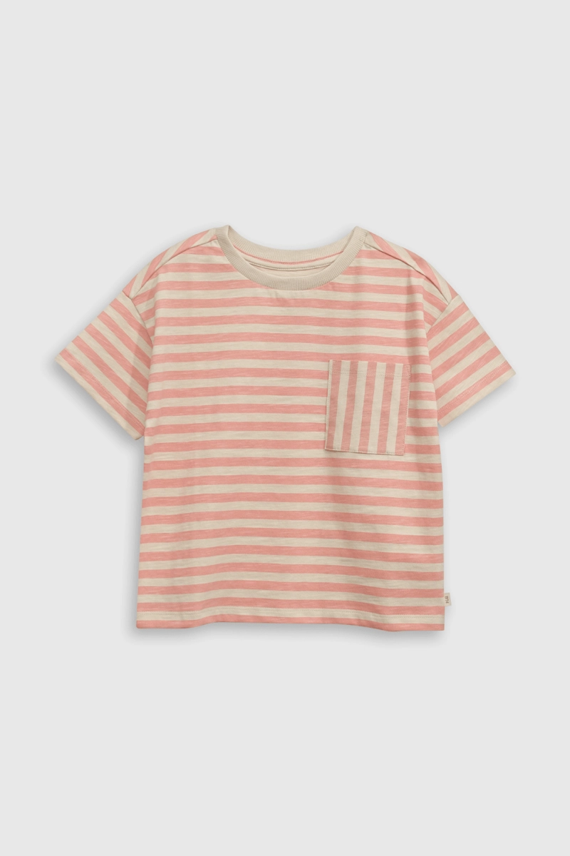 POLERA BASICA ROJO HOMBRO CAIDOS ESTAMPADA PARA NIÑO - 1