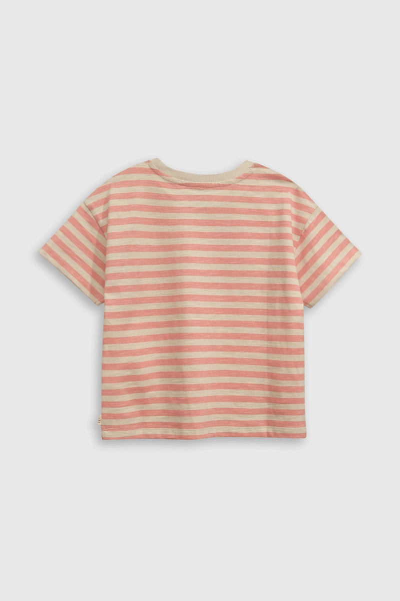 POLERA BASICA ROJO HOMBRO CAIDOS ESTAMPADA PARA NIÑO - 2