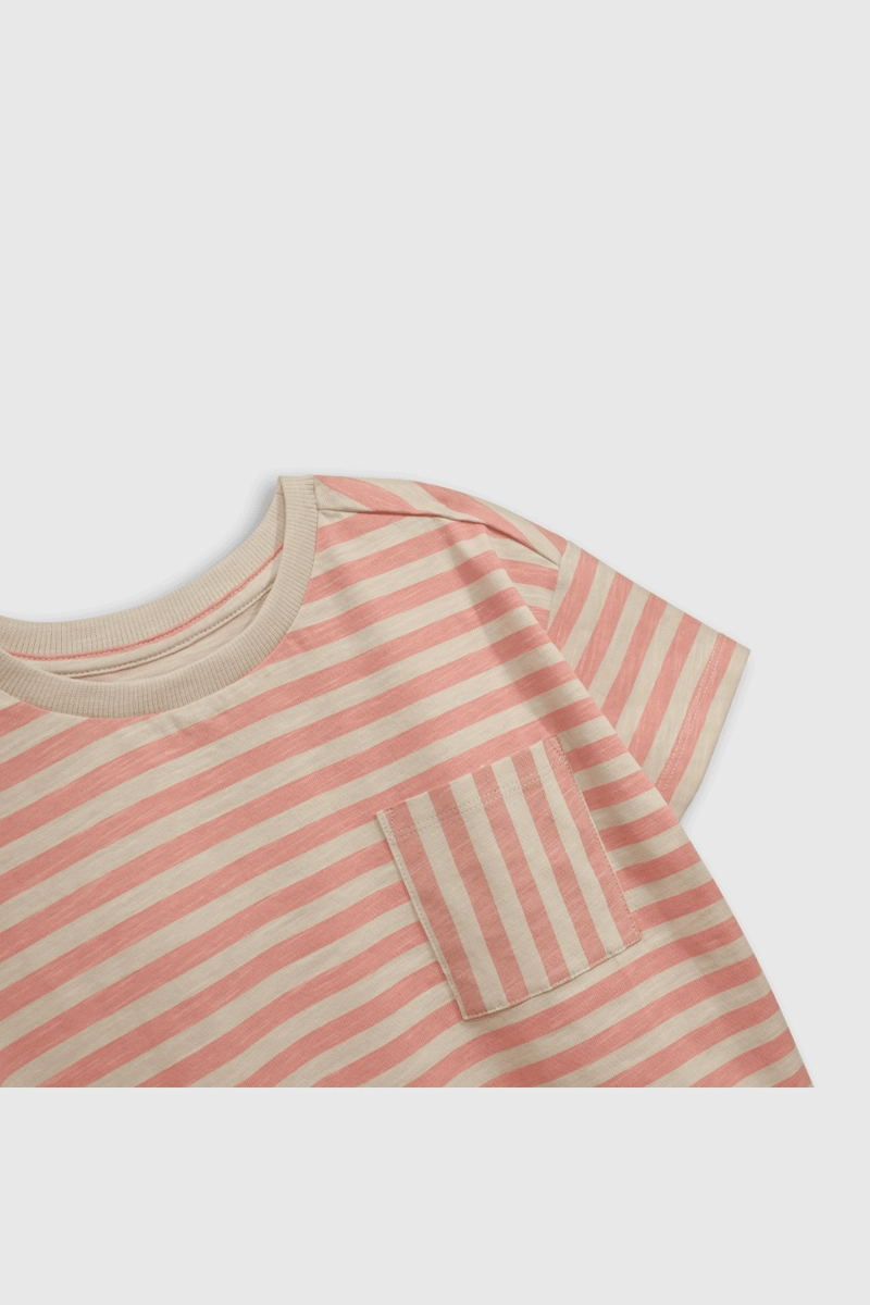 POLERA BASICA ROJO HOMBRO CAIDOS ESTAMPADA PARA NIÑO - 3