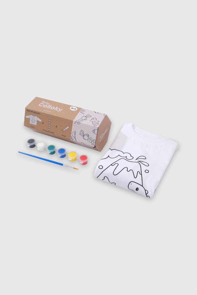 KIT DE POLERA BLANCA PARA PINTAR NIÑO - 1