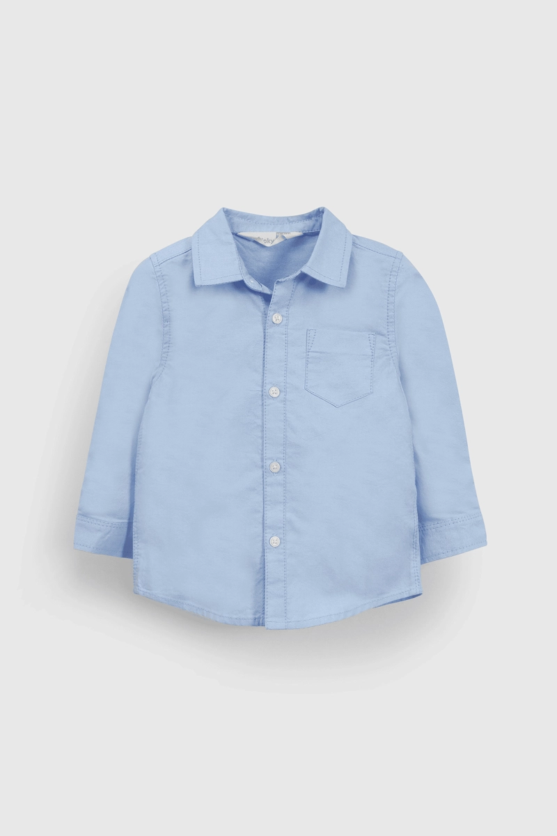 CAMISA OXFORD BLANCA DE ALGODON TALLA 3/6M A 36M - 1
