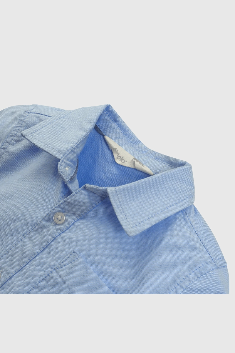 CAMISA OXFORD BLANCA DE ALGODON TALLA 3/6M A 36M - 3