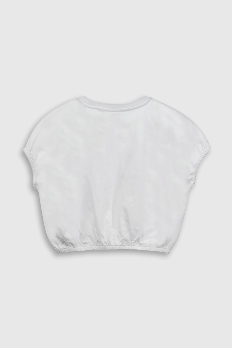 POLERA DE ALGODON CON ESTAMPADO CON DETALLES METALIZADOS - 2
