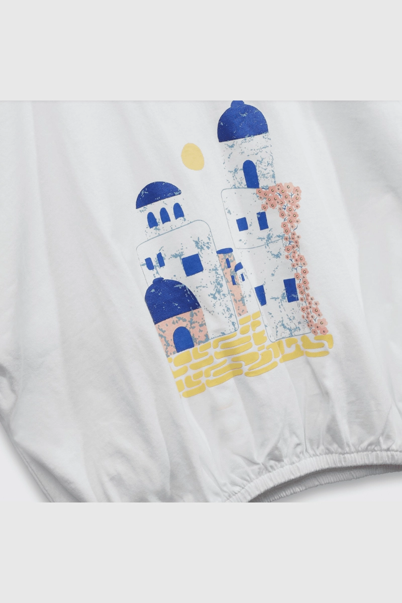 POLERA DE ALGODON CON ESTAMPADO CON DETALLES METALIZADOS - 3