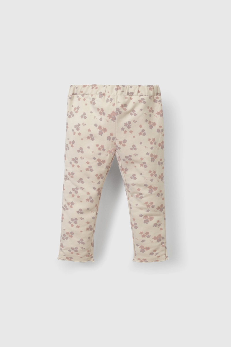 PATA AJUSTADA DE PUÑO CON CINTURA ELASTICADA BEIGE PARA BEBE - 2