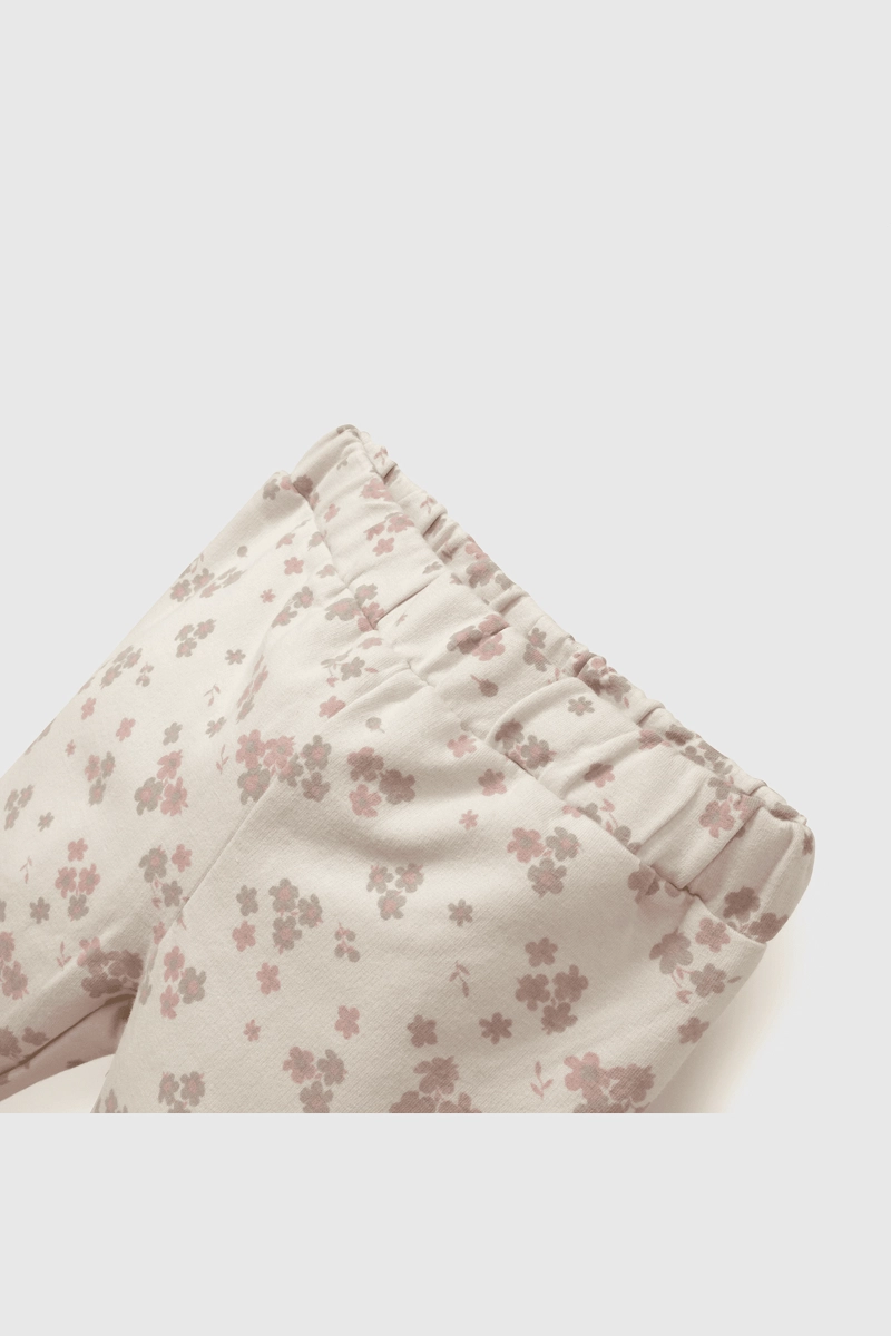 PATA AJUSTADA DE PUÑO CON CINTURA ELASTICADA BEIGE PARA BEBE - 3