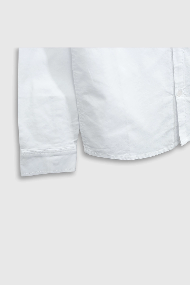 CAMISA OXFORD CLASICA 100% ALGODON BLANCA PARA NIÑO - 3