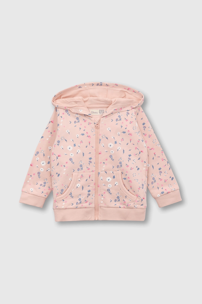 CONJUNTO BODY PARA BEBE ROSADO CON ESTAMPA DE FLORES - 4