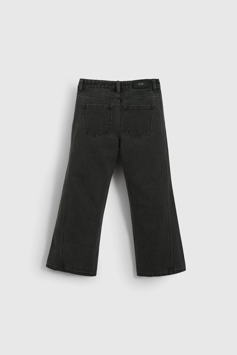 JEANS NEGRO FLARE DE NIÑA TALLA 3 A 12 AÑOS - 2