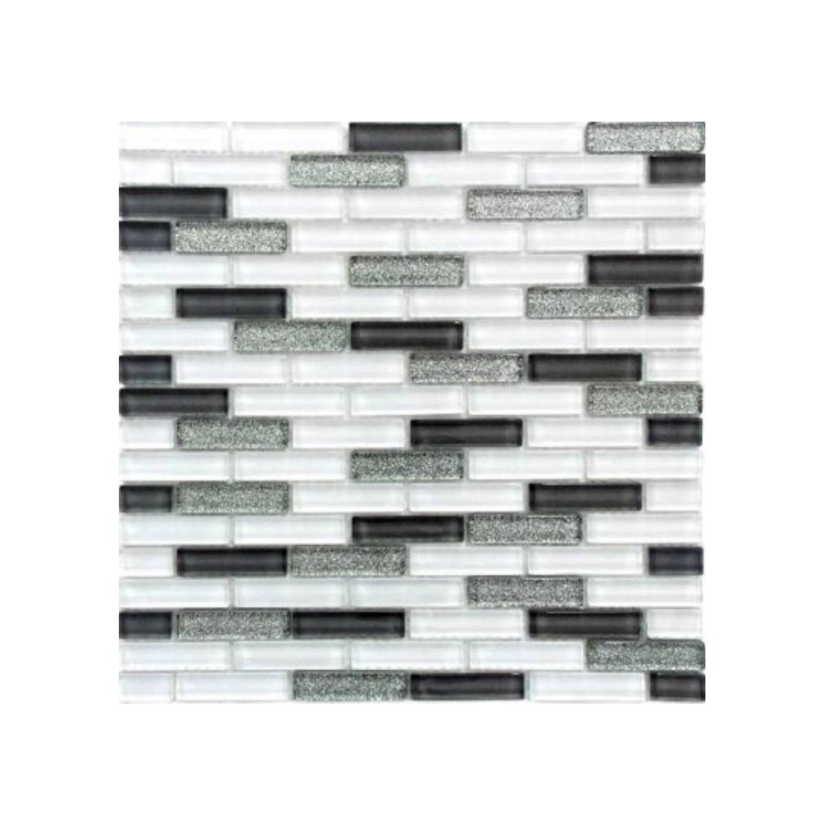 MALLA MOSAICO VID. BLANCO/ ESCARCHA 30X30 CM - 1