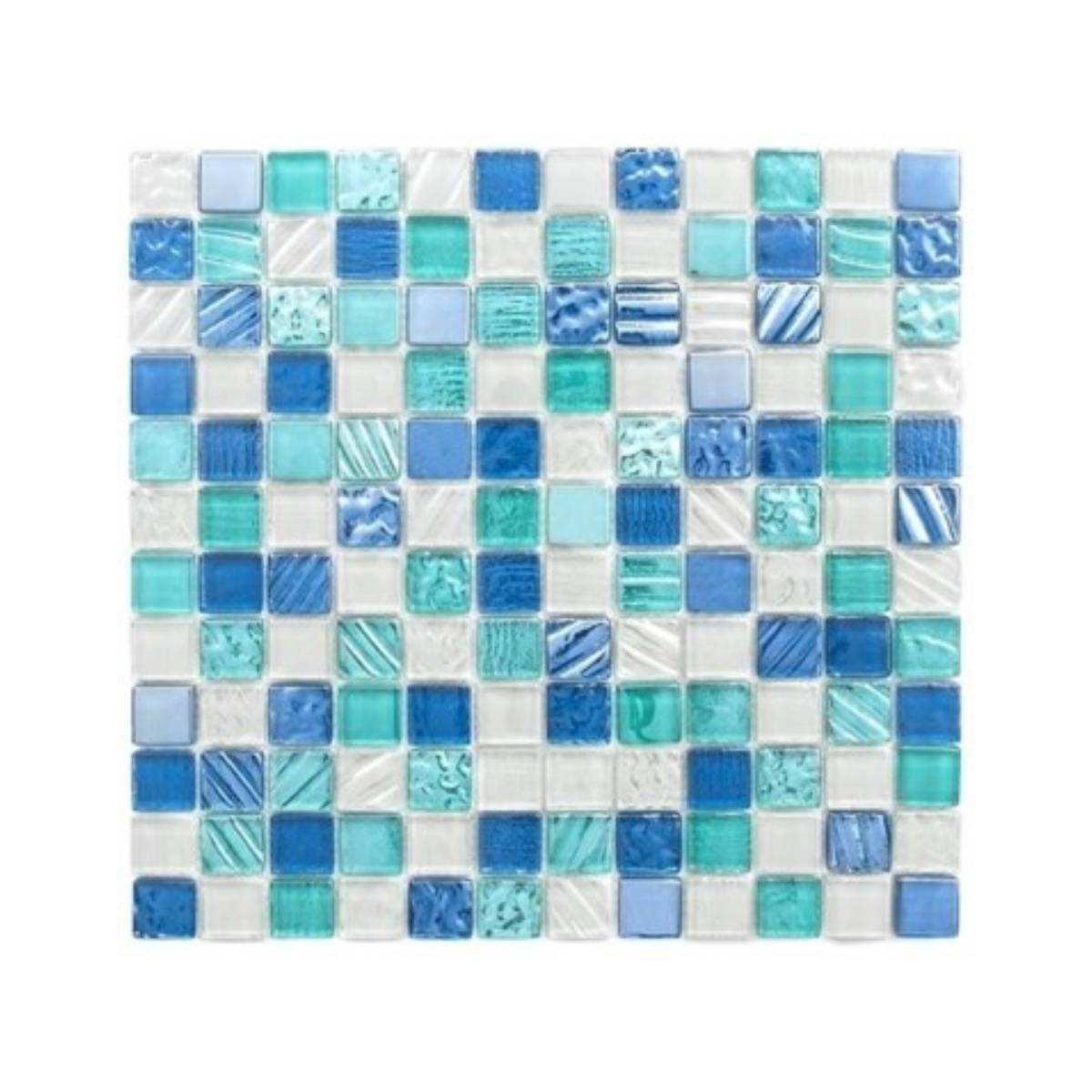 MALLA MOSAICO VID. AQUAMARINA 30X30 CM - 1