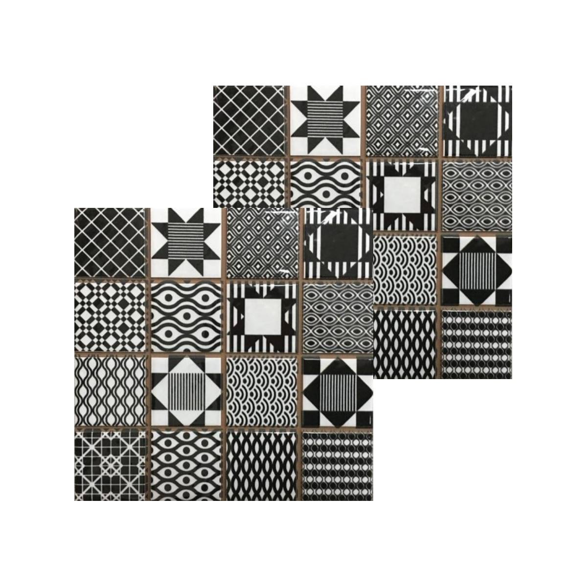 SET 2 MOSAICOS GEOMETRICO 21X21 CM - 2