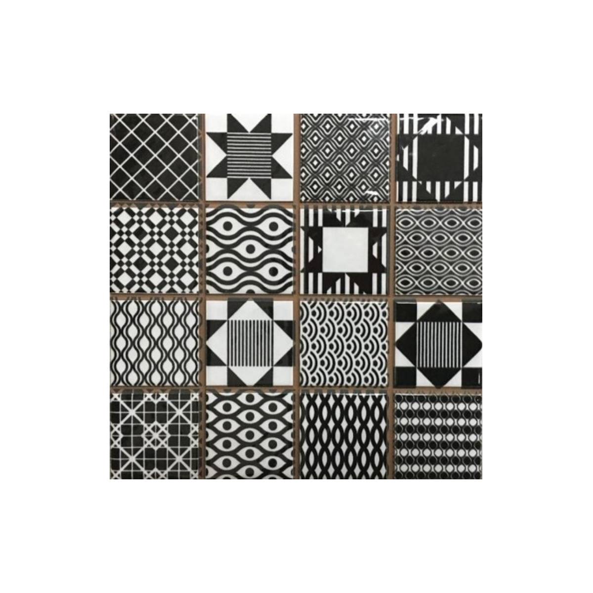 SET 2 MOSAICOS GEOMETRICO 21X21 CM - 3
