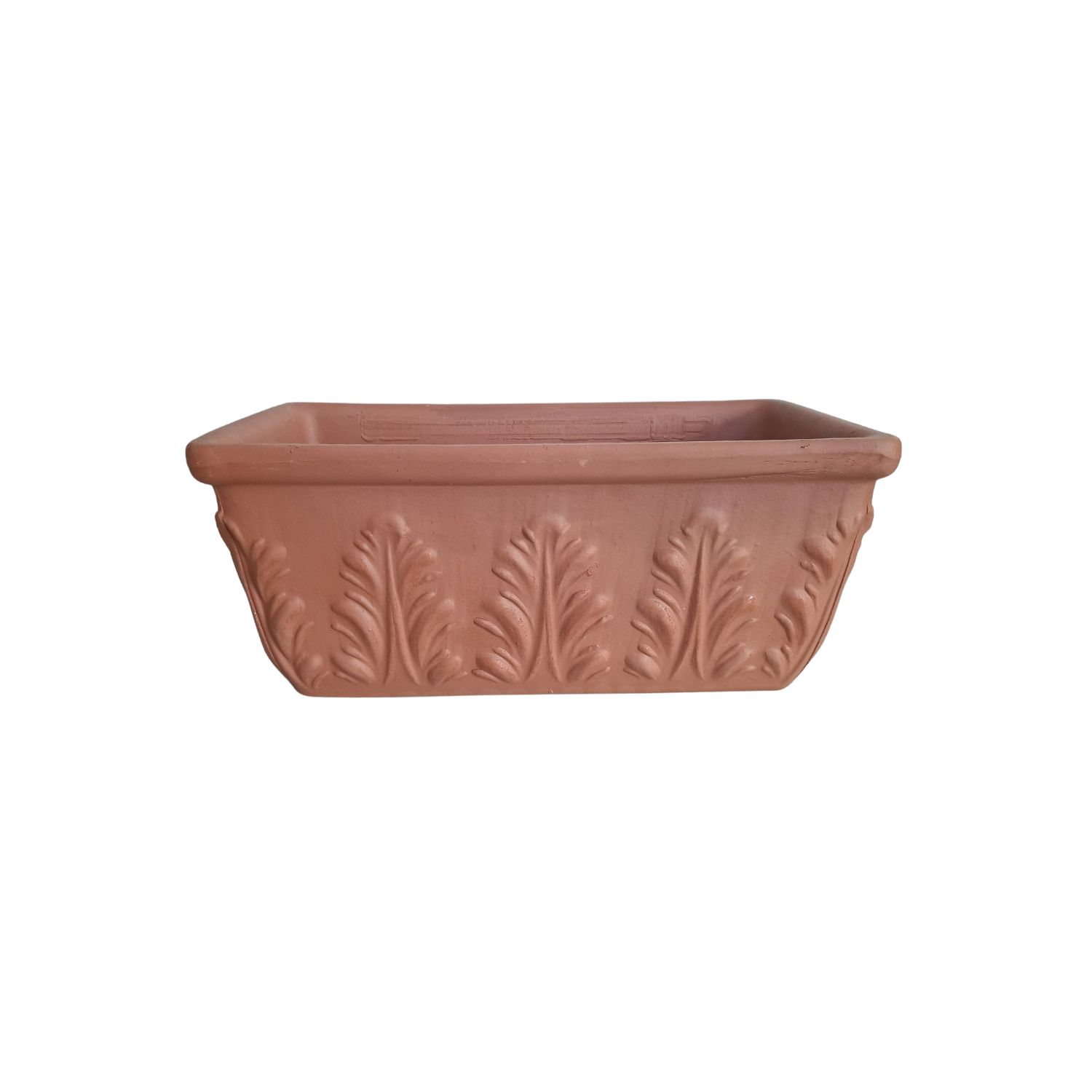 JARDINERA POTTERY JARDINERA RECTANGULAR ROMANA TERRACOTA RELIEVE 32 CM DEROMA CERÁMICA - 2