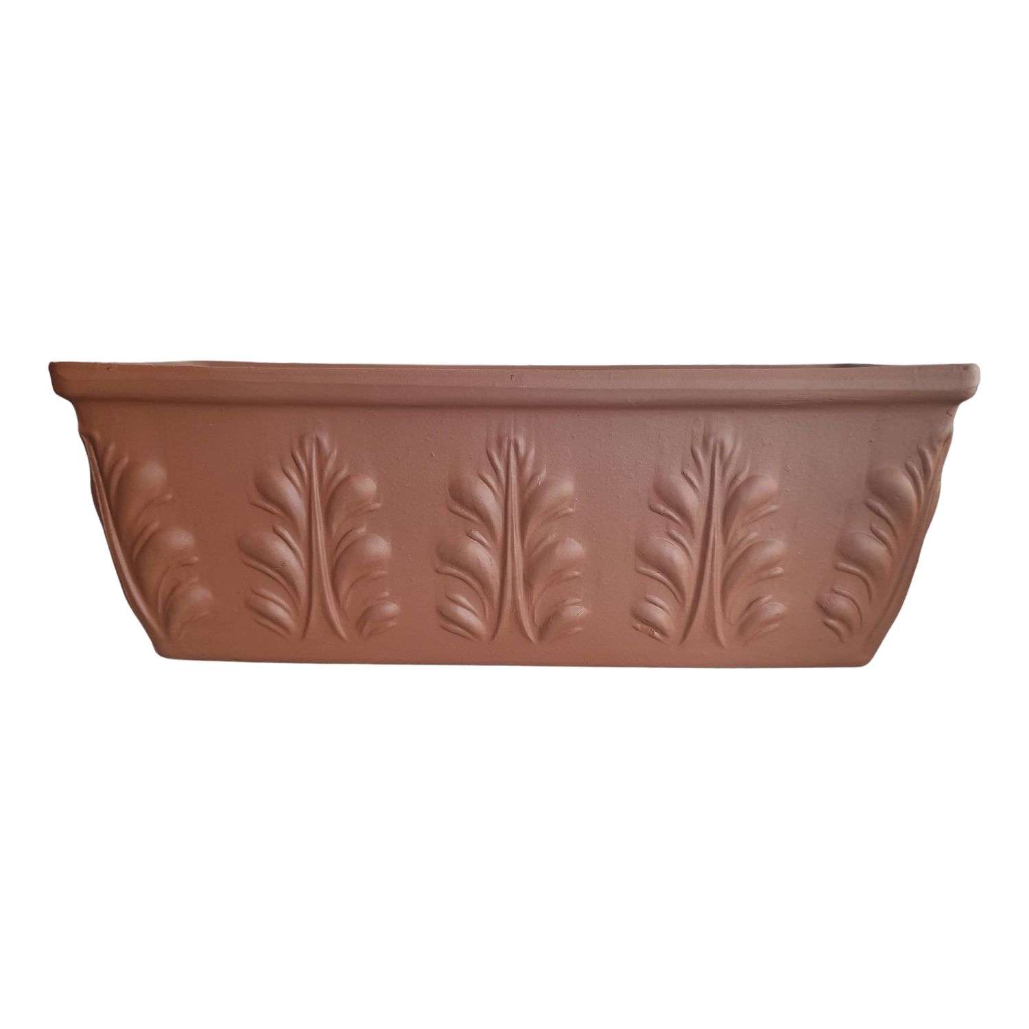 JARDINERA POTTERY JARDINERA RECTANGULAR ROMANA TERRACOTA RELIEVE 52 CM DEROMA CERÁMICA - 2
