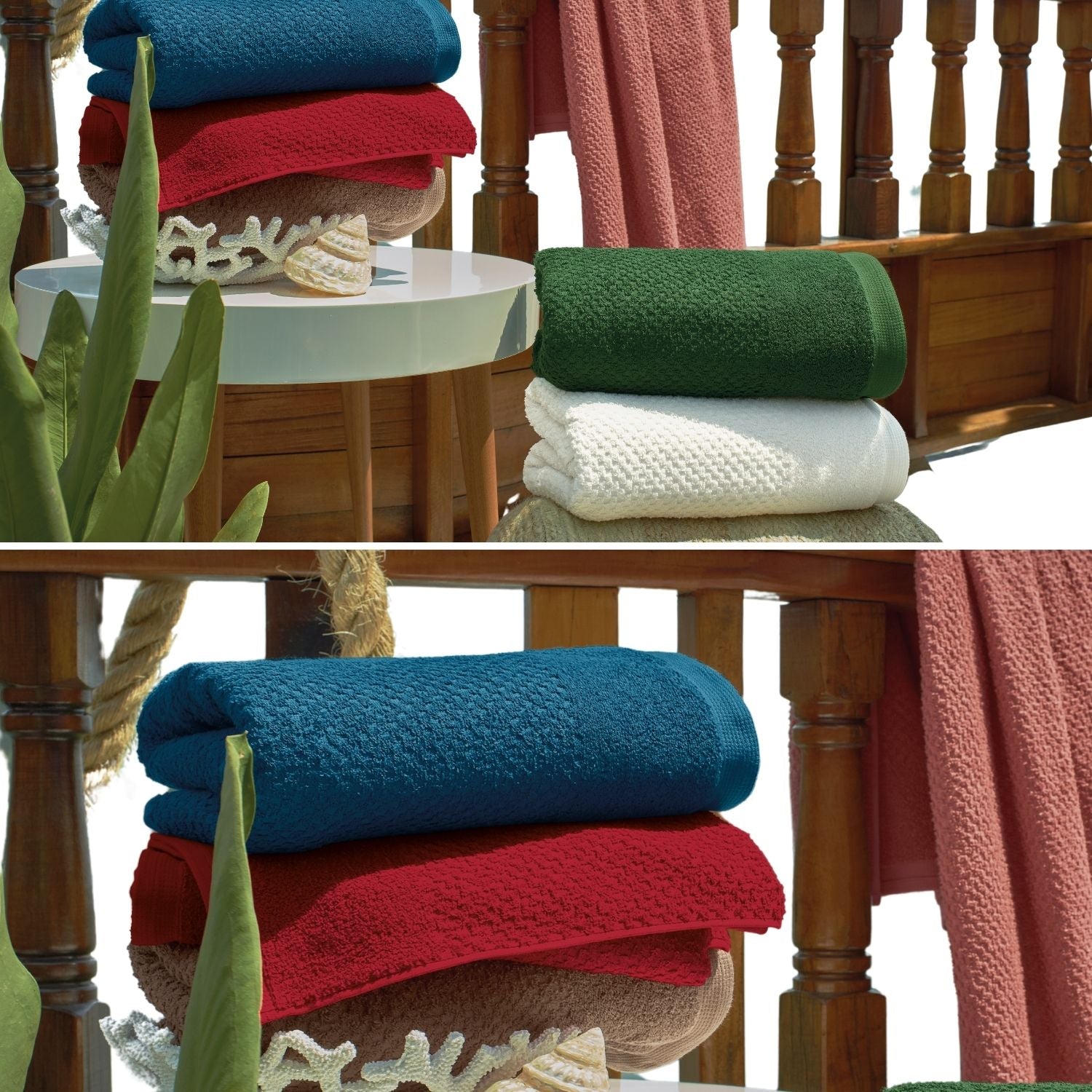 TOALLA DE ROSTRO SOLARE ROJO - ALGODÓN - 500G/M² - TEKA - 2
