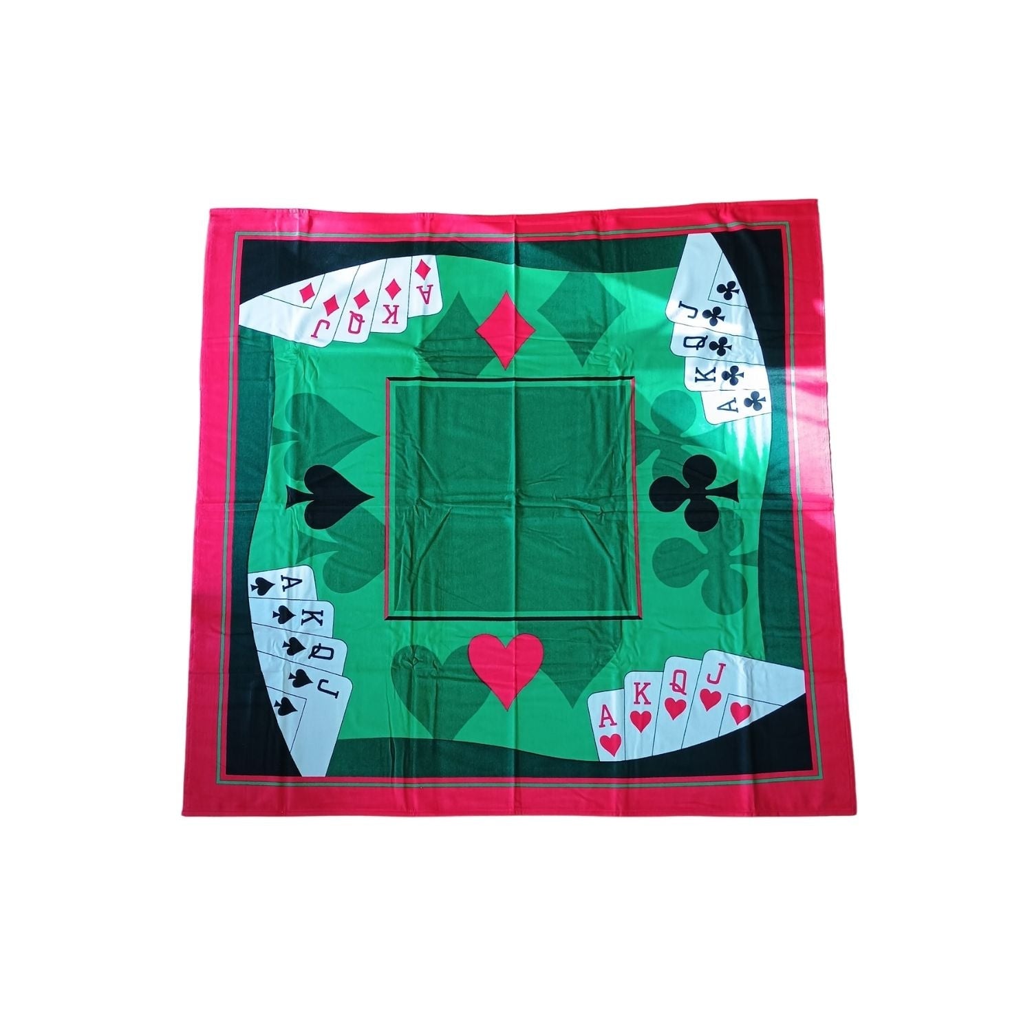 MANTEL CUADRADA CASINO NAIPES - ALGODÓN TERCIOPELO - TEKA - 1