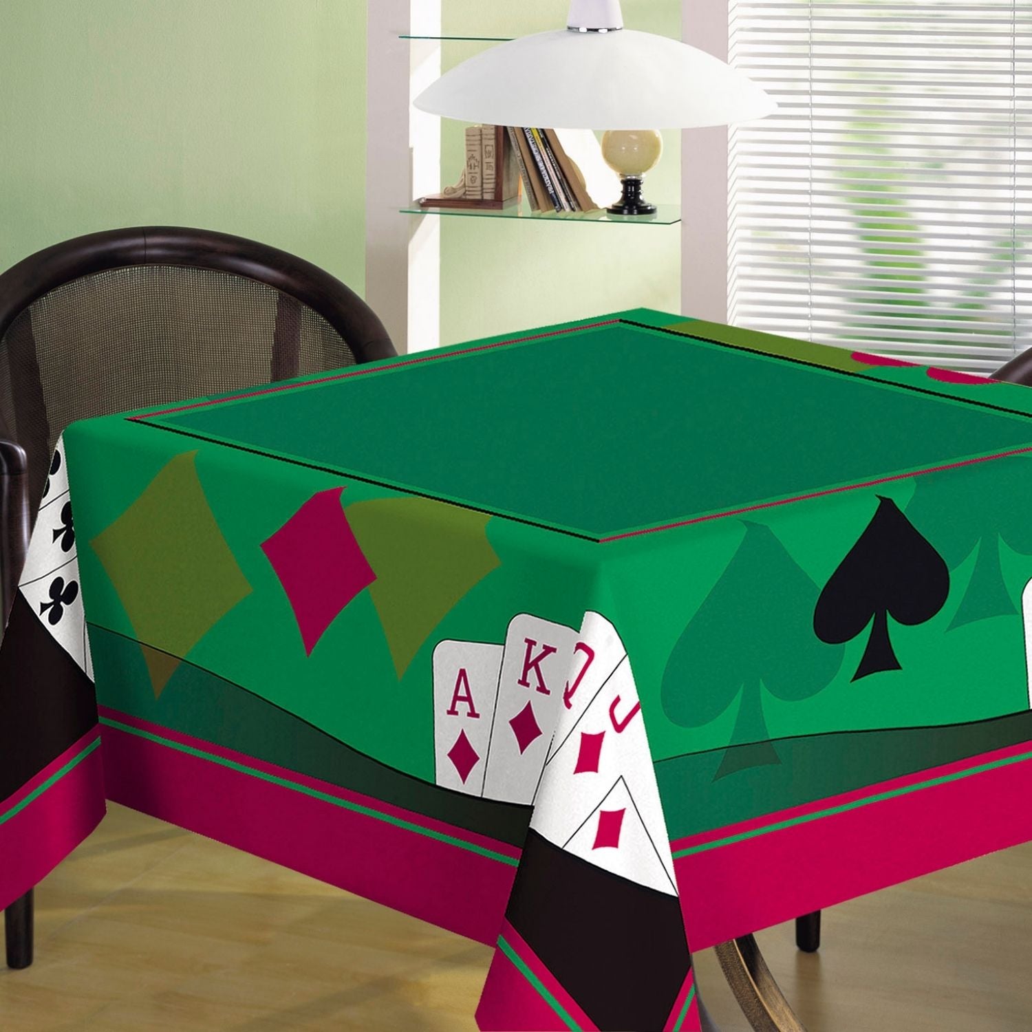MANTEL CUADRADA CASINO NAIPES - ALGODÓN TERCIOPELO - TEKA - 2