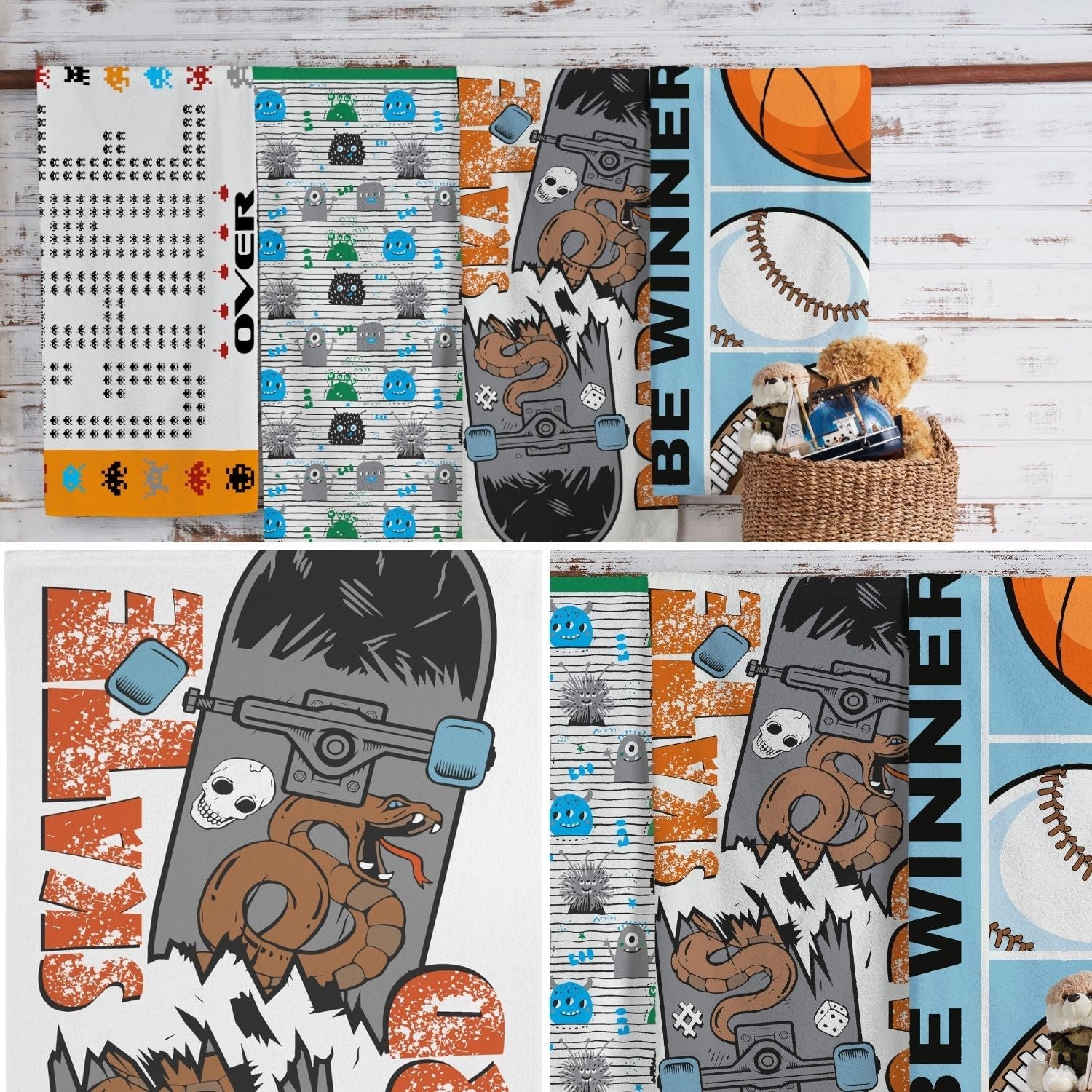 TOALLA DE BAÑO CANDY SKATE - 65 X 115CM - 300 G/M² - ALGODÓN - TEKA - 2