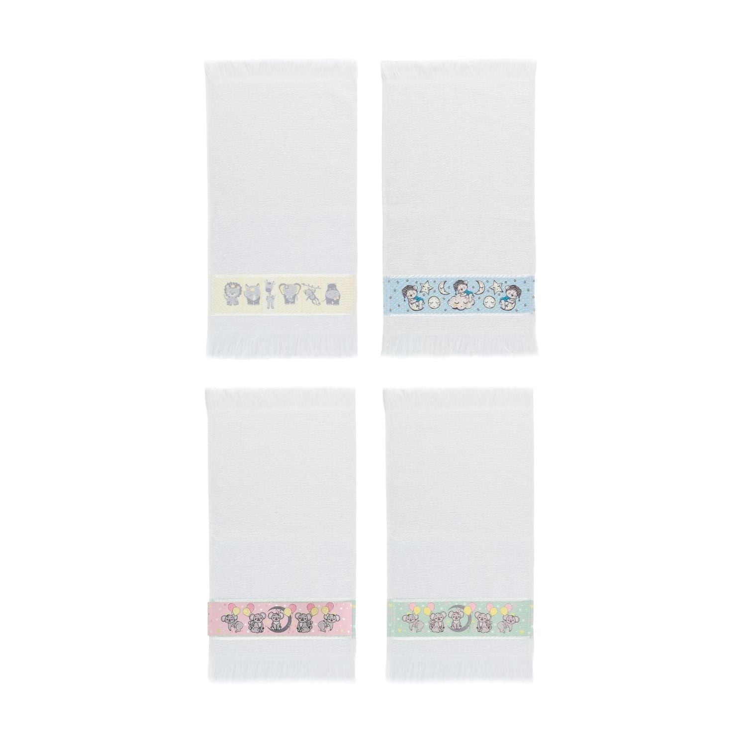 SET 4 TOALLAS DE MANO ANTIMICROBIANO PARA BEBÉS - 250 G/M² - TEKA - 1