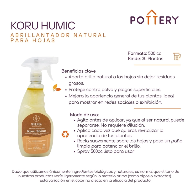 ABRILLANTADOR PLANTAS KORU SHINE - 500CC - 3