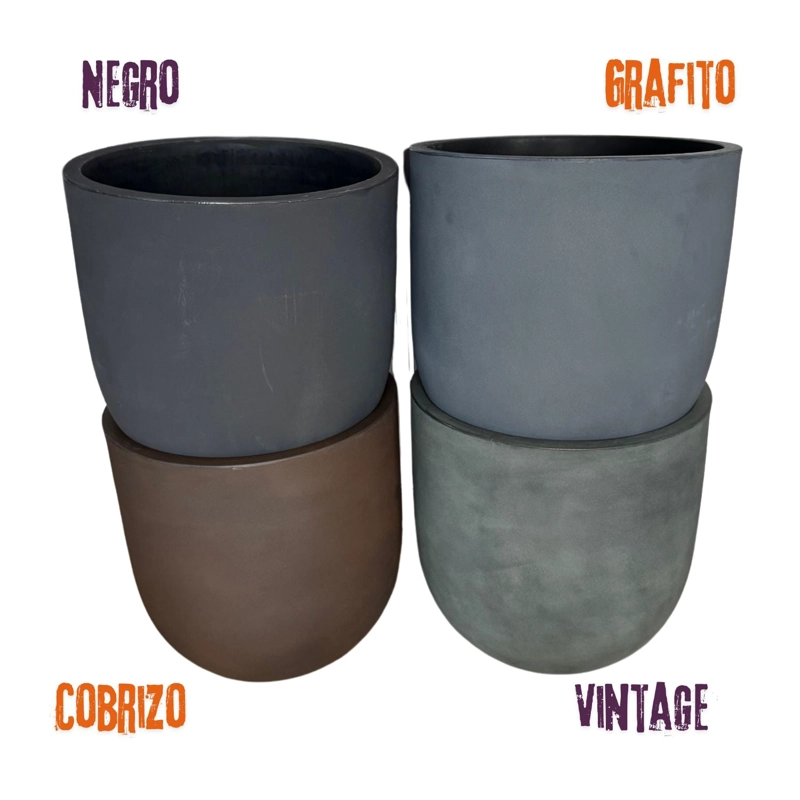 MACETA GRANDE MUNA 53 GRIS VINTAGE - 5