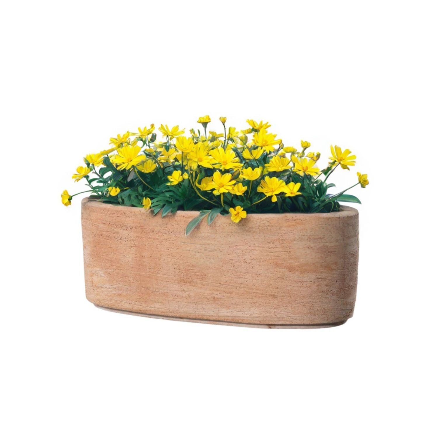 JARDINERA LUNA, 33CM, OVALADA, TERRACOTA - 1