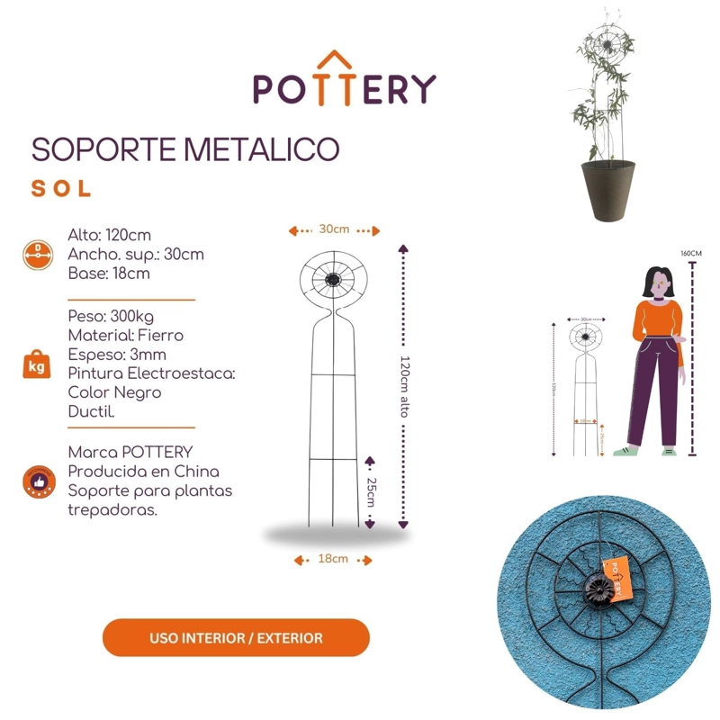 SOPORTE PLANTA TREPADORA SOL - 4