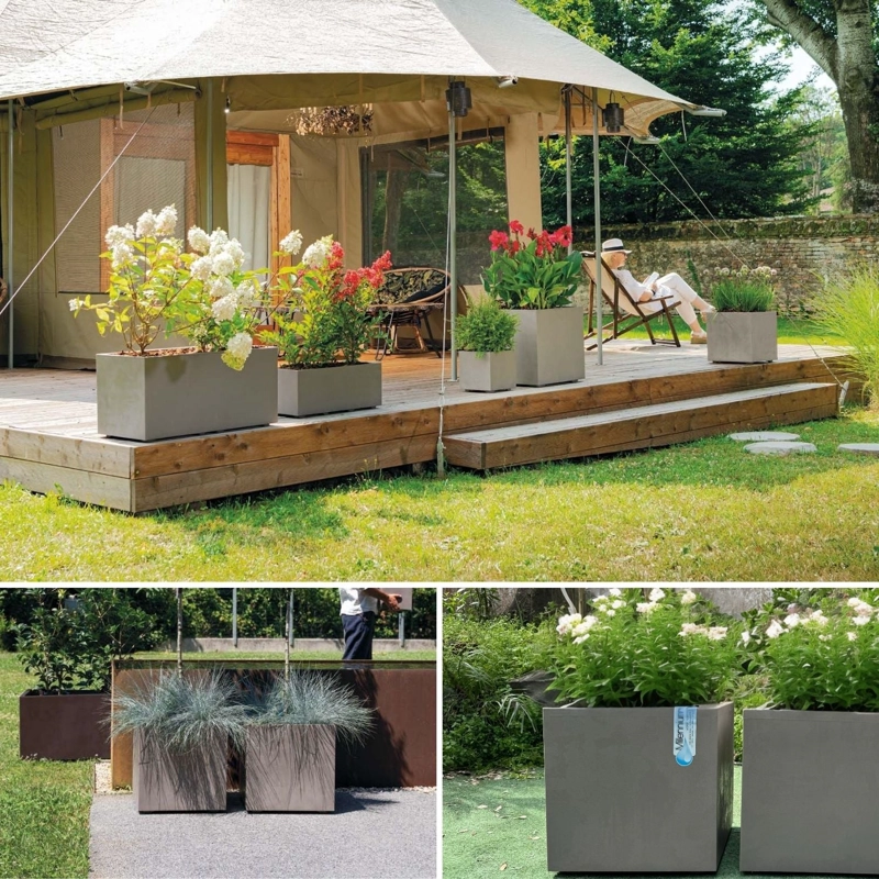 MACETA CUBO DEROMA 50X50CM ARENA - 5