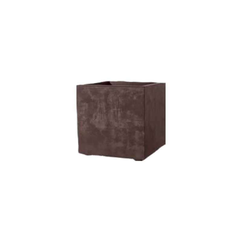 MACETA CUBO DEROMA 25X25CM COBRE - 1