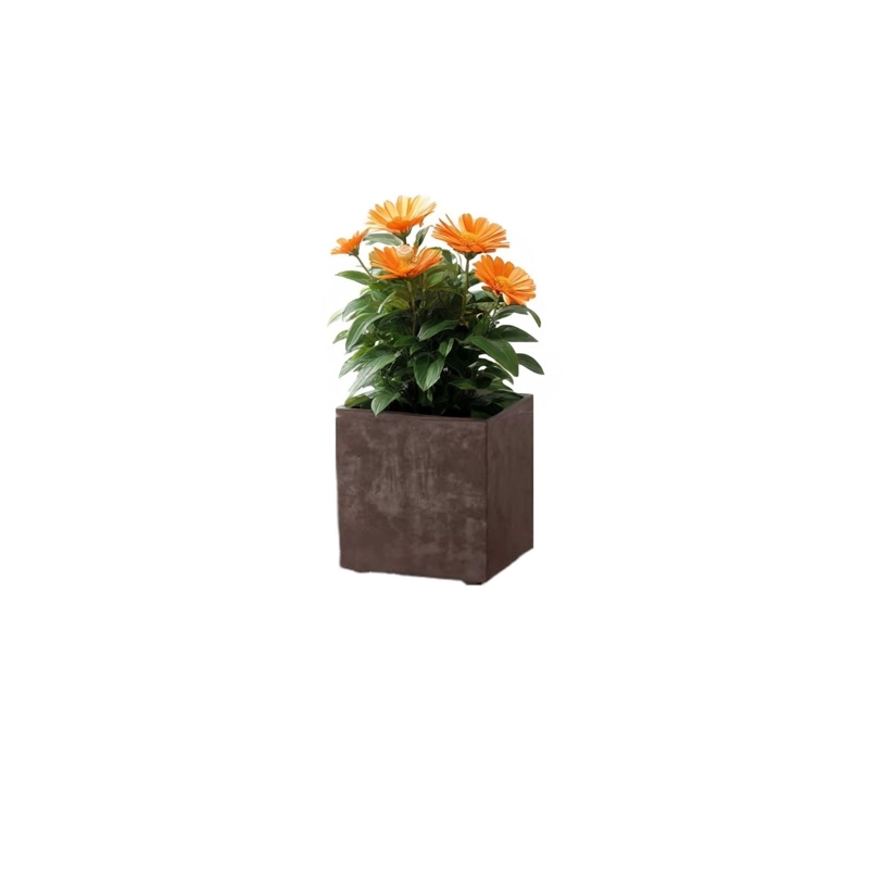 MACETA CUBO DEROMA 25X25CM COBRE - 5