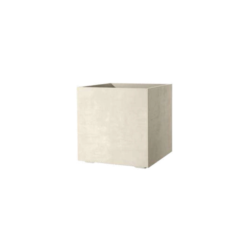 MACETA CUBO DEROMA 25X25CM CREMA - 5