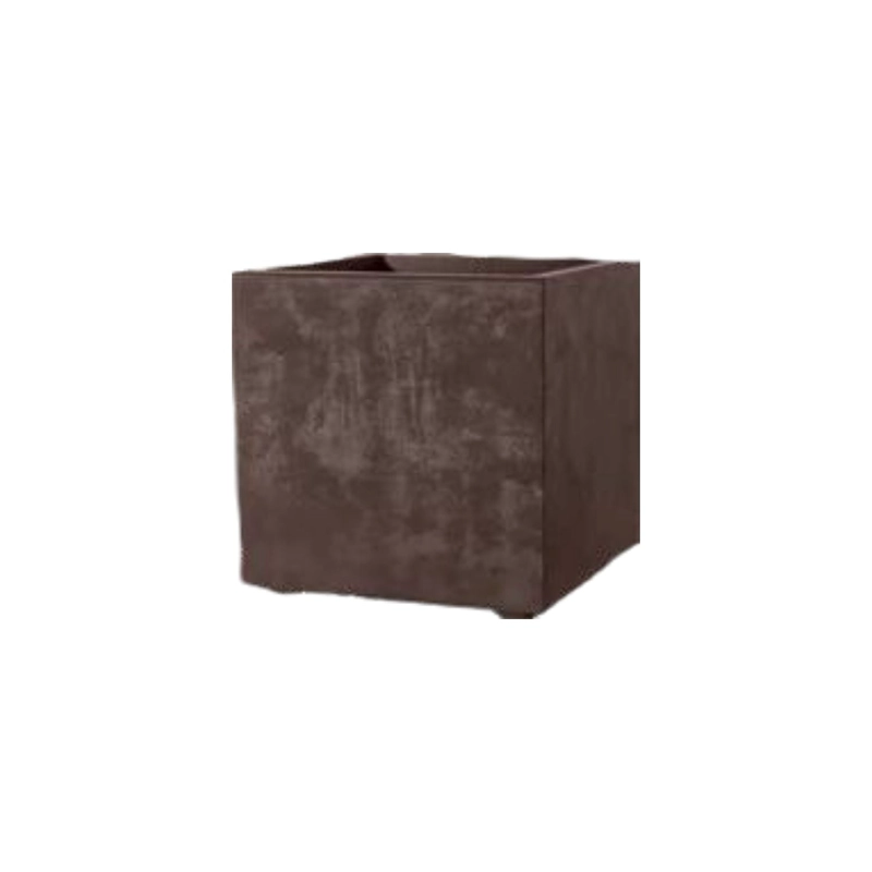 MACETA CUBO DEROMA 40X40CM COBRE - 1