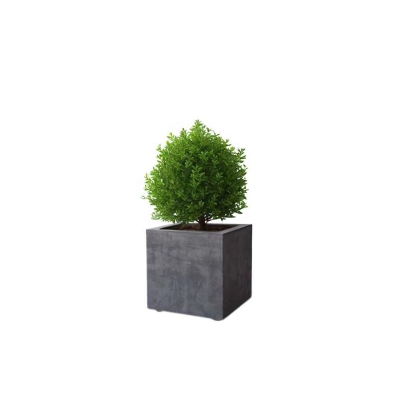 MACETA CUBO DEROMA 25X25CM GRAFITO - 5